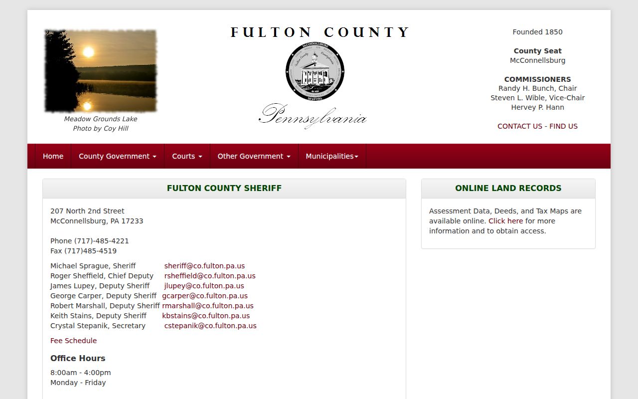 Fulton County arrest history contact at the Sheriff's Office