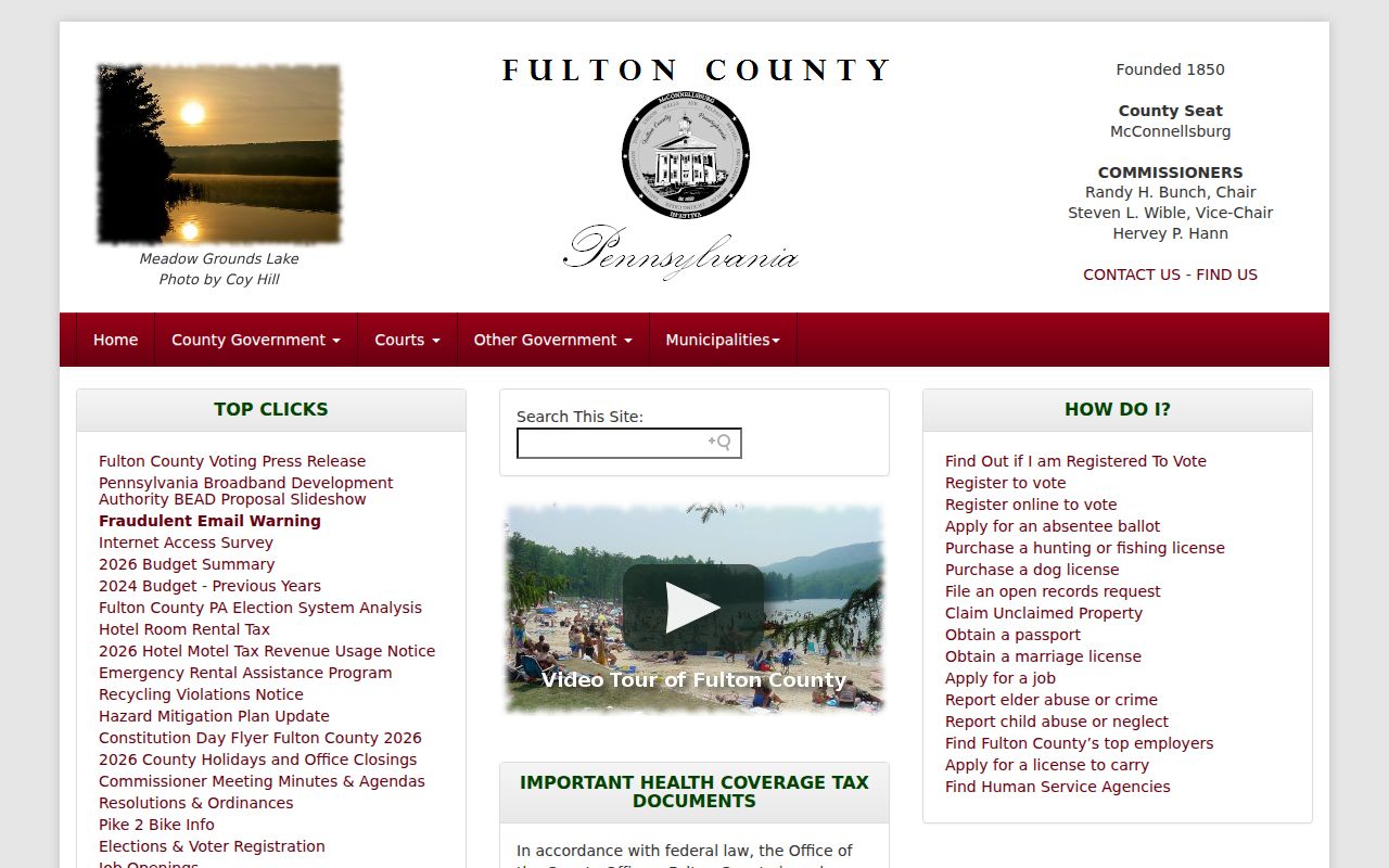 Fulton County criminal history office directory on the official county website